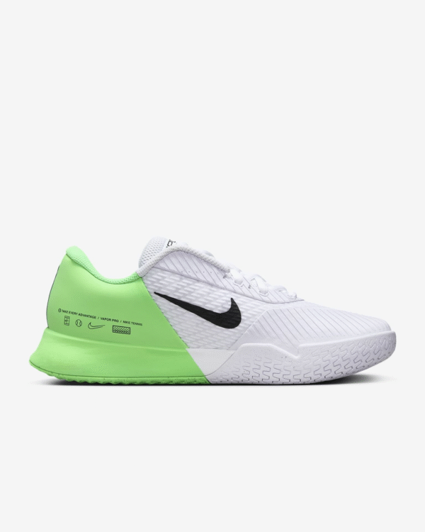 کفش تنیس زنانه نایک Nikecourt Air Zoom Vapor Pro 2 - سفید/سبز - Image 3