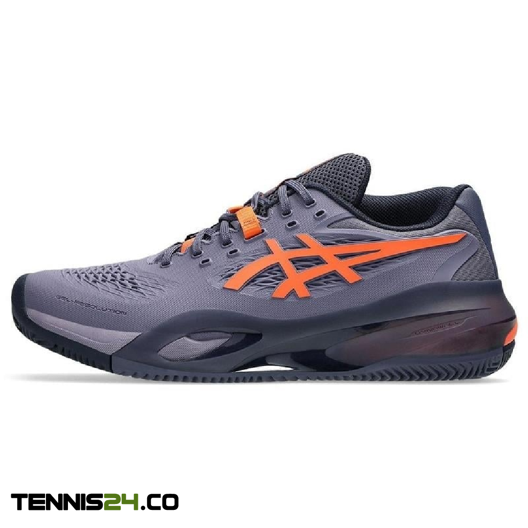 کفش تنیس مردانه اسیکس - Asics GEL-RESOLUTION X Clay- خاکستری/نارنجی کفش تنیس مردانه اسیکس - Asics GEL-RESOLUTION X Clay- خاکستری/نارنجی