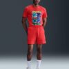 تی شرت تنیس مردانه نایک NikeCourt Dri-FIT Graphic Print- قرمز - Image 5