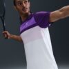 تی شرت تنیس مردانه نایک NikeCourt Advantage- سفید/بنفش - Image 3