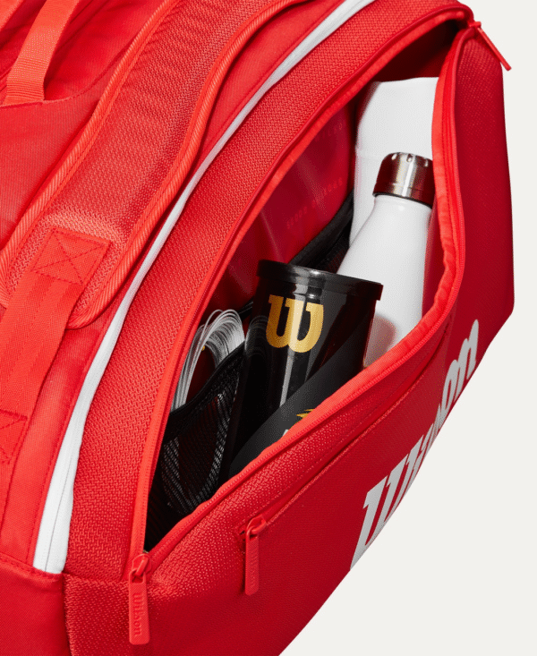ساک تنیس ویلسون Wilson Super Tour Red 15 Pack - قرمز - Image 11