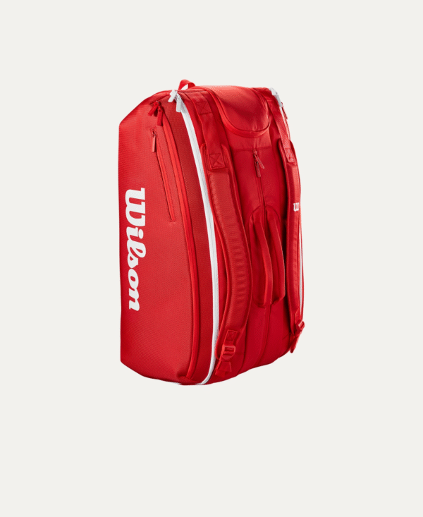ساک تنیس ویلسون Wilson Super Tour Red 15 Pack - قرمز - Image 7