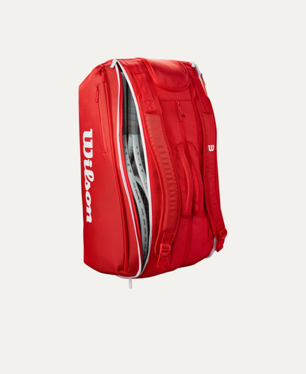ساک تنیس ویلسون Wilson Super Tour Red 15 Pack - قرمز - Image 8