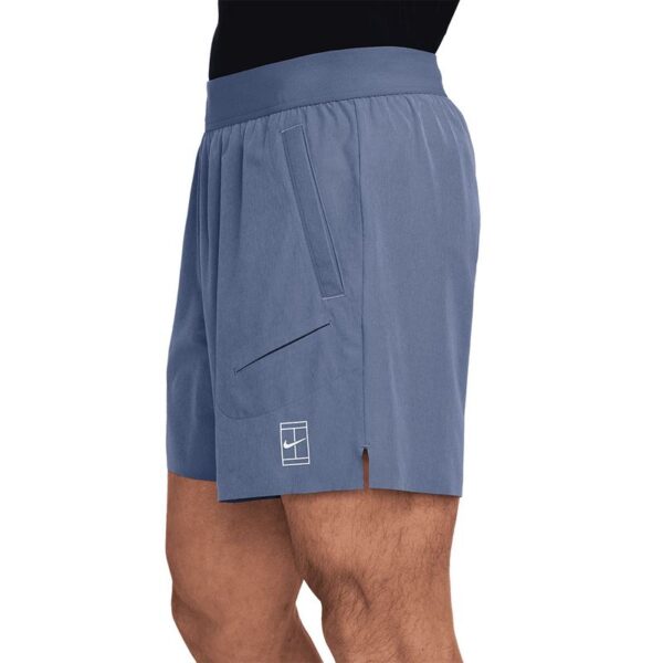 شلوارک تنیس مردانه نایک NikeCourt Advantage Dri-FIT 15 cm - آبی - Image 3