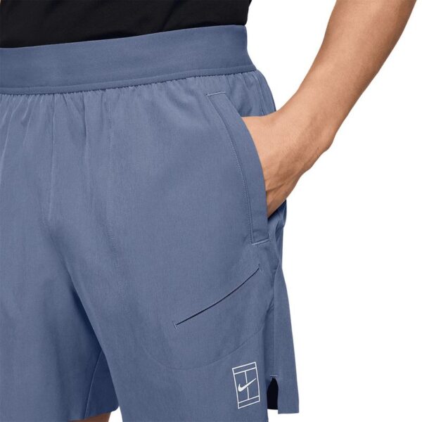 شلوارک تنیس مردانه نایک NikeCourt Advantage Dri-FIT 15 cm - آبی - Image 4