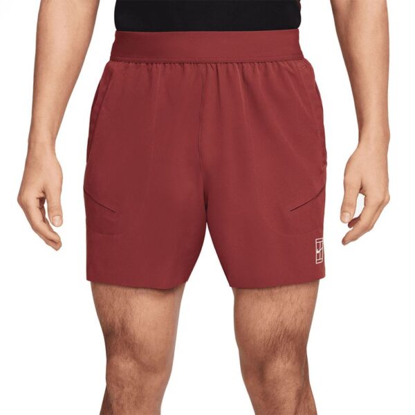 شلوارک تنیس مردانه نایک NikeCourt Advantage Dri-FIT 15 cm - عنابی