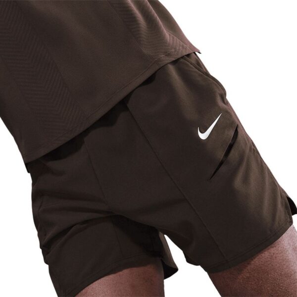 شلوارک تنیس مردانه نایک NikeCourt Slam 15 cm - قهوه ای - Image 2