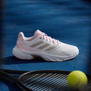 کفش تنیس زنانه آدیداس – ADIDAS Courtjam Control 3 – سفید/صورتی