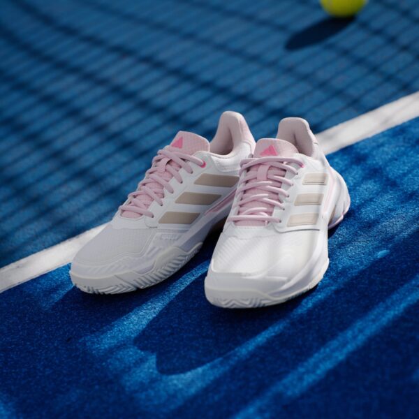 کفش تنیس زنانه آدیداس - ADIDAS Courtjam Control 3 - سفید/صورتی - Image 4