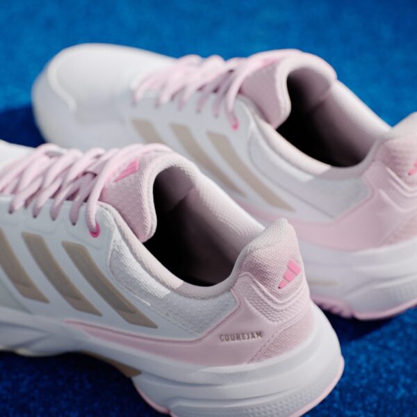 کفش تنیس زنانه آدیداس - ADIDAS Courtjam Control 3 - سفید/صورتی - Image 7