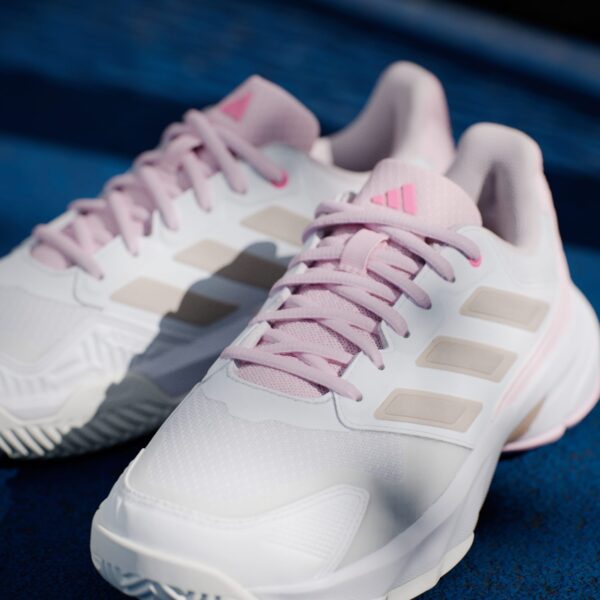 کفش تنیس زنانه آدیداس - ADIDAS Courtjam Control 3 - سفید/صورتی - Image 8