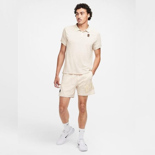 شلوارک تنیس مردانه نایک NikeCourt Heritage 15 cm  - کرم - Image 6