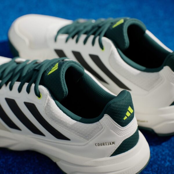 کفش تنیس مردانه آدیداس - ADIDAS Courtjam Control 3 Tennis Shoes - سفید/سبز - Image 8