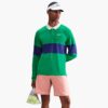 پلوشرت تنیس مردانه نایک NikeCourt Slam Dri-FIT ADV Long Sleeve - سبز/آبی