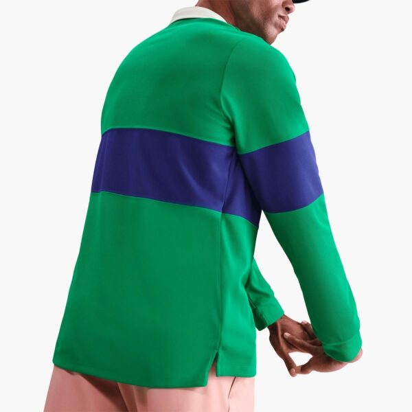 پلوشرت تنیس مردانه نایک NikeCourt Slam Dri-FIT ADV Long Sleeve - سبز/آبی - Image 6