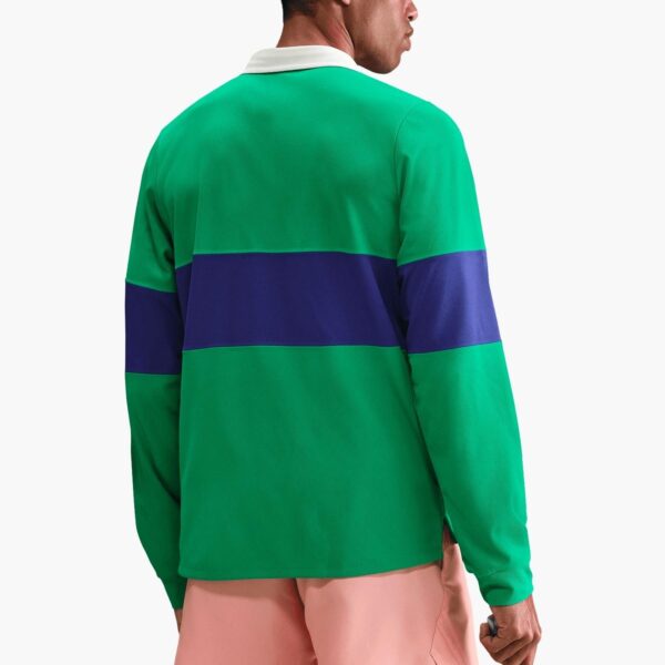 پلوشرت تنیس مردانه نایک NikeCourt Slam Dri-FIT ADV Long Sleeve - سبز/آبی - Image 5