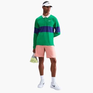 پلوشرت تنیس مردانه نایک NikeCourt Slam Dri-FIT ADV Long Sleeve – سبز/آبی