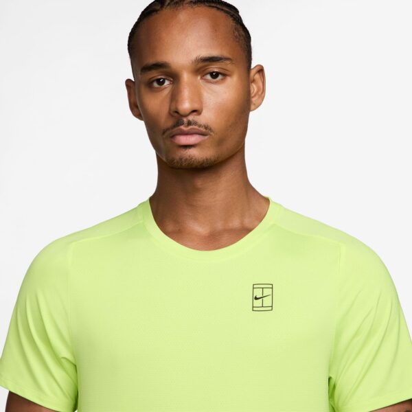تی شرت تنیس مردانه نایک Nike Court Advantage Dri-FIT - زرد - Image 2