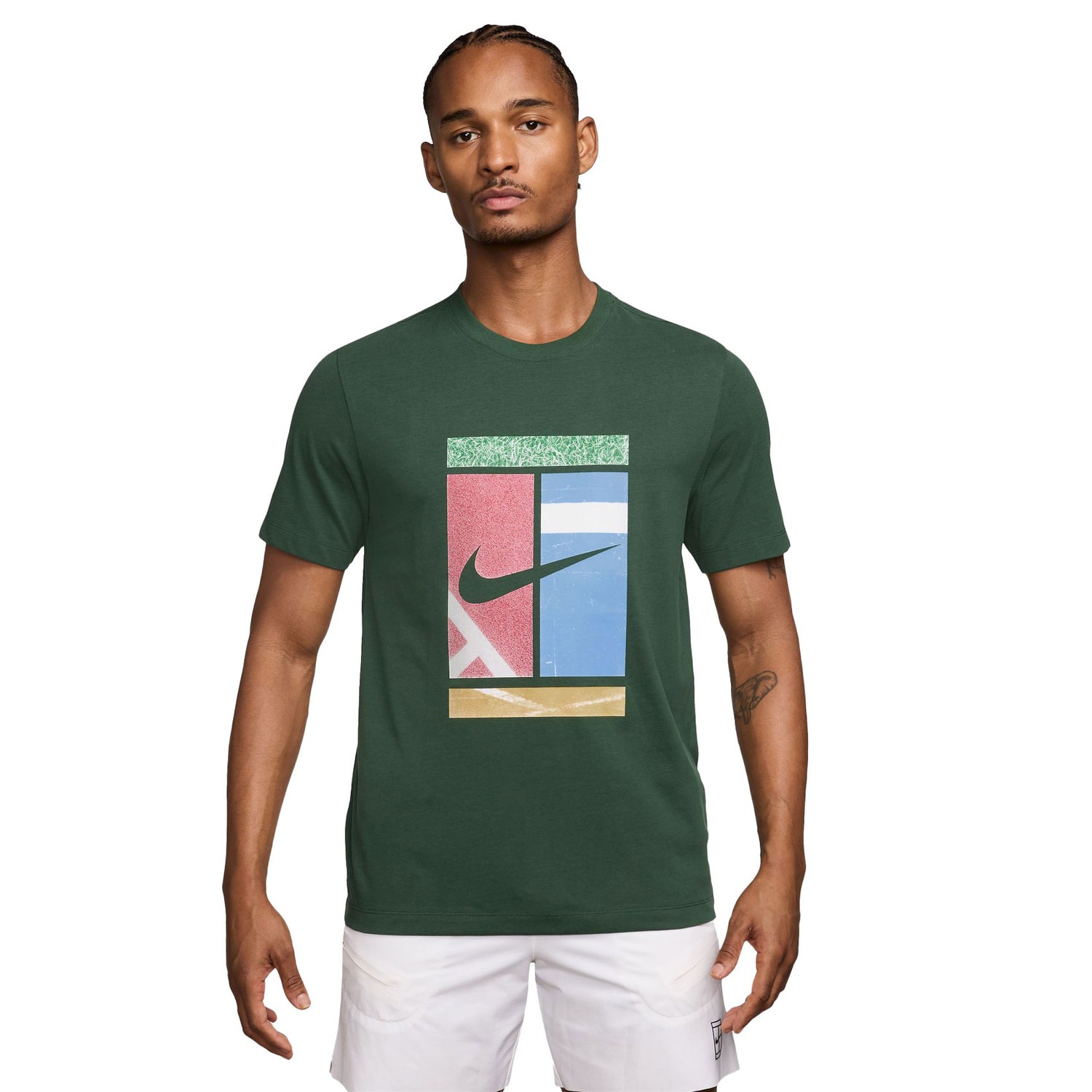 تی شرت تنیس مردانه نایک - NikeCourt Heritage Logo Dri-FIT - سبز تی شرت تنیس مردانه نایک - NikeCourt Heritage Logo Dri-FIT - سبز