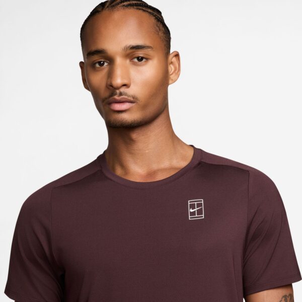 تی شرت تنیس مردانه نایک Nike Court Advantage Dri-FIT - زرشکی - Image 3