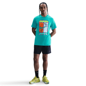 تی شرت تنیس مردانه نایک NikeCourt Dri-FIT Graphic Print- آبی