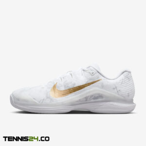 کفش تنیس مردانه نایک Nike Vapor 12 Tennis Shoes- سفید/طلایی کفش تنیس مردانه نایک Nike Vapor 12 Tennis Shoes- سفید/طلایی