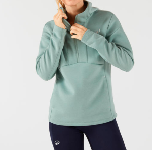 سویشرت تنیس زنانه دکتلون DECATHLON - سبز