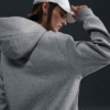 سویشرت تنیس زنانه نایک NikeCourt Heritage Phoenix Fleece - طوسی - Image 2
