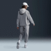 سویشرت تنیس زنانه نایک NikeCourt Heritage Phoenix Fleece - طوسی - Image 5