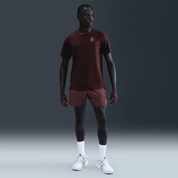 تی شرت تنیس مردانه نایک Nike Court Advantage Dri-FIT - زرشکی - Image 4