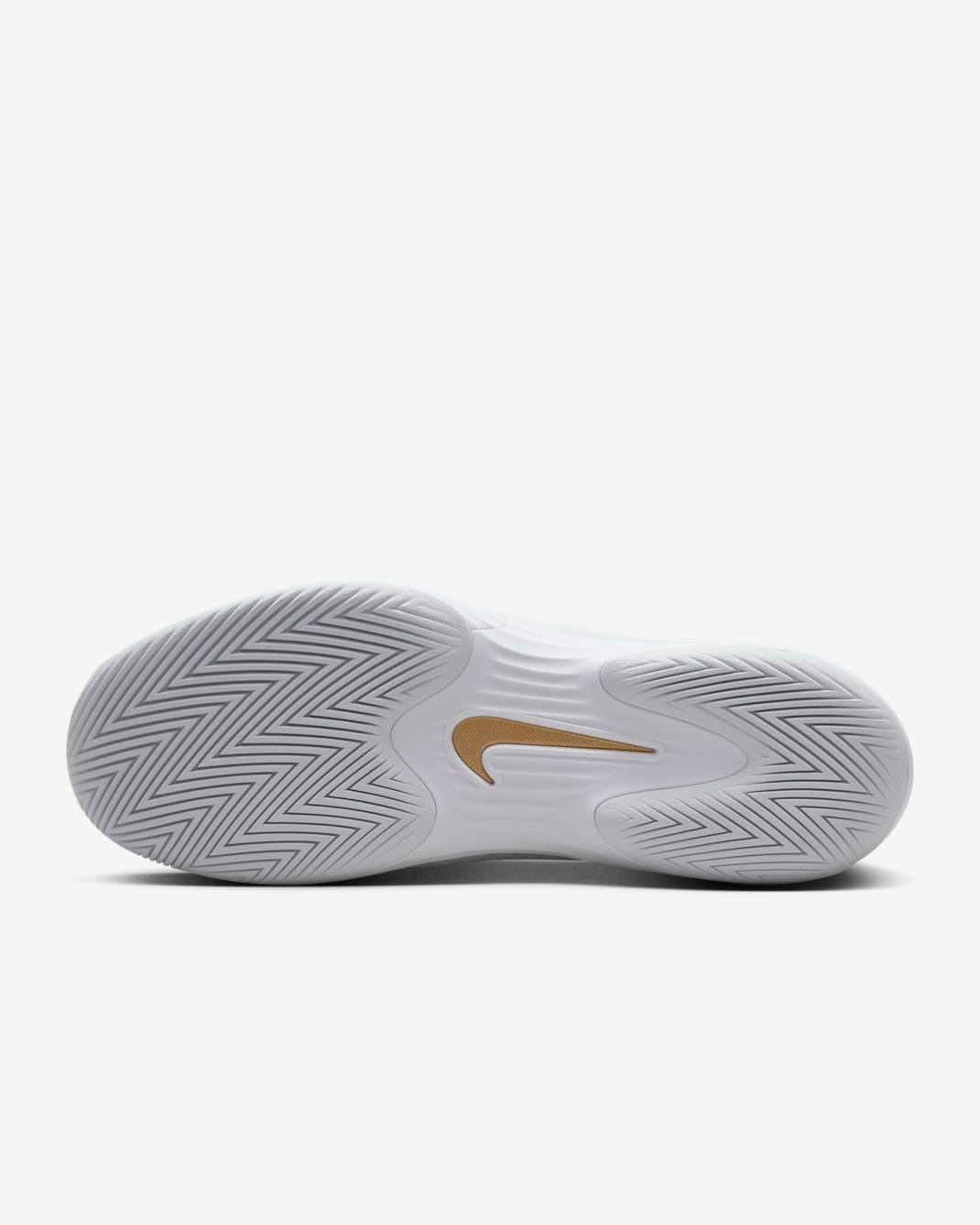 کفش تنیس مردانه نایک Nike Vapor 12 Tennis Shoes- سفید/طلایی کفش تنیس مردانه نایک Nike Vapor 12 Tennis Shoes- سفید/طلایی - Image 3