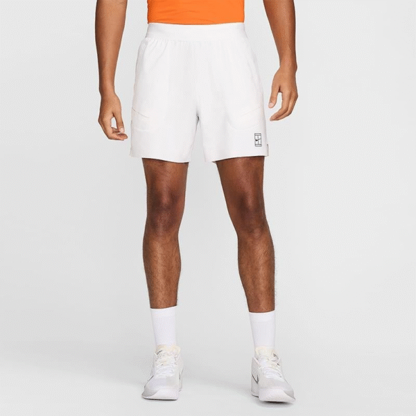 شلوارک تنیس مردانه نایک NikeCourt Advantage Dri-FIT 6'' (15 cm) - سفید - Image 4