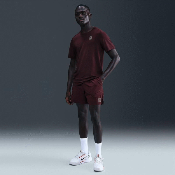 شلوارک تنیس مردانه نایک NikeCourt Advantage Dri-FIT 6'' (15 cm) - زرشکی - Image 2