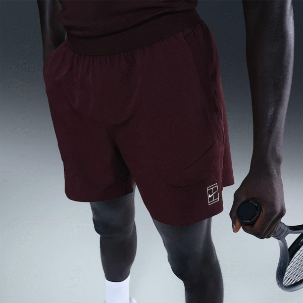 شلوارک تنیس مردانه نایک NikeCourt Advantage Dri-FIT 6'' (15 cm) - زرشکی - Image 6