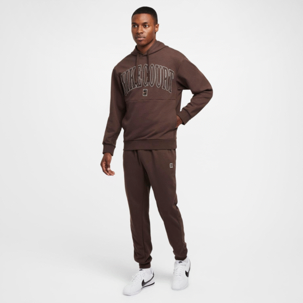 سویشرت تنیس مردانه نایک Nike Court Heritage Printed - قهوه ای - Image 5