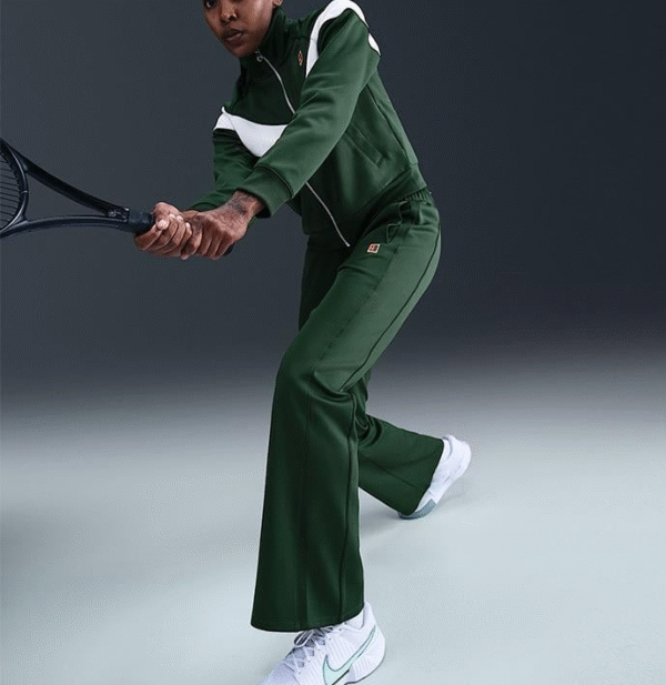 شلوار تنیس زنانه نایک NikeCourt Heritage Windrunner - سبز - Image 3