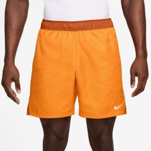 شلوارک تنیس مردانه نایک NikeCourt Dri-FIT Print Victory 7'' (18 cm) - نارنجی