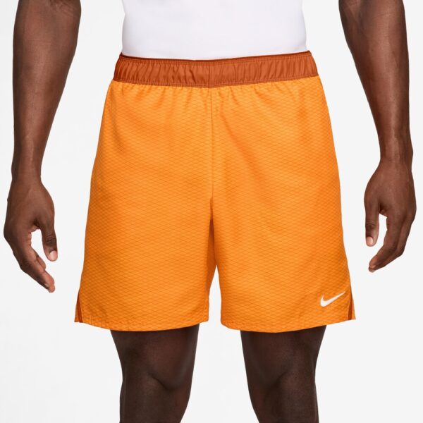 شلوارک تنیس مردانه نایک NikeCourt Dri-FIT Print Victory 7'' (18 cm) - نارنجی
