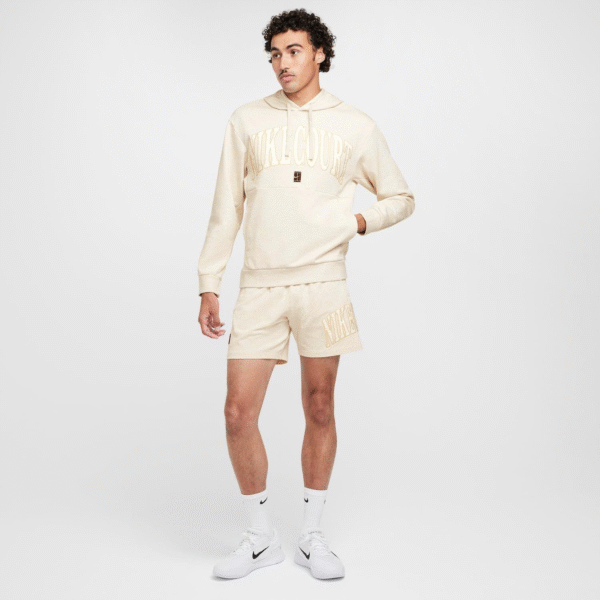 سویشرت تنیس مردانه نایک Nike Court Heritage Printed - کرم - Image 3