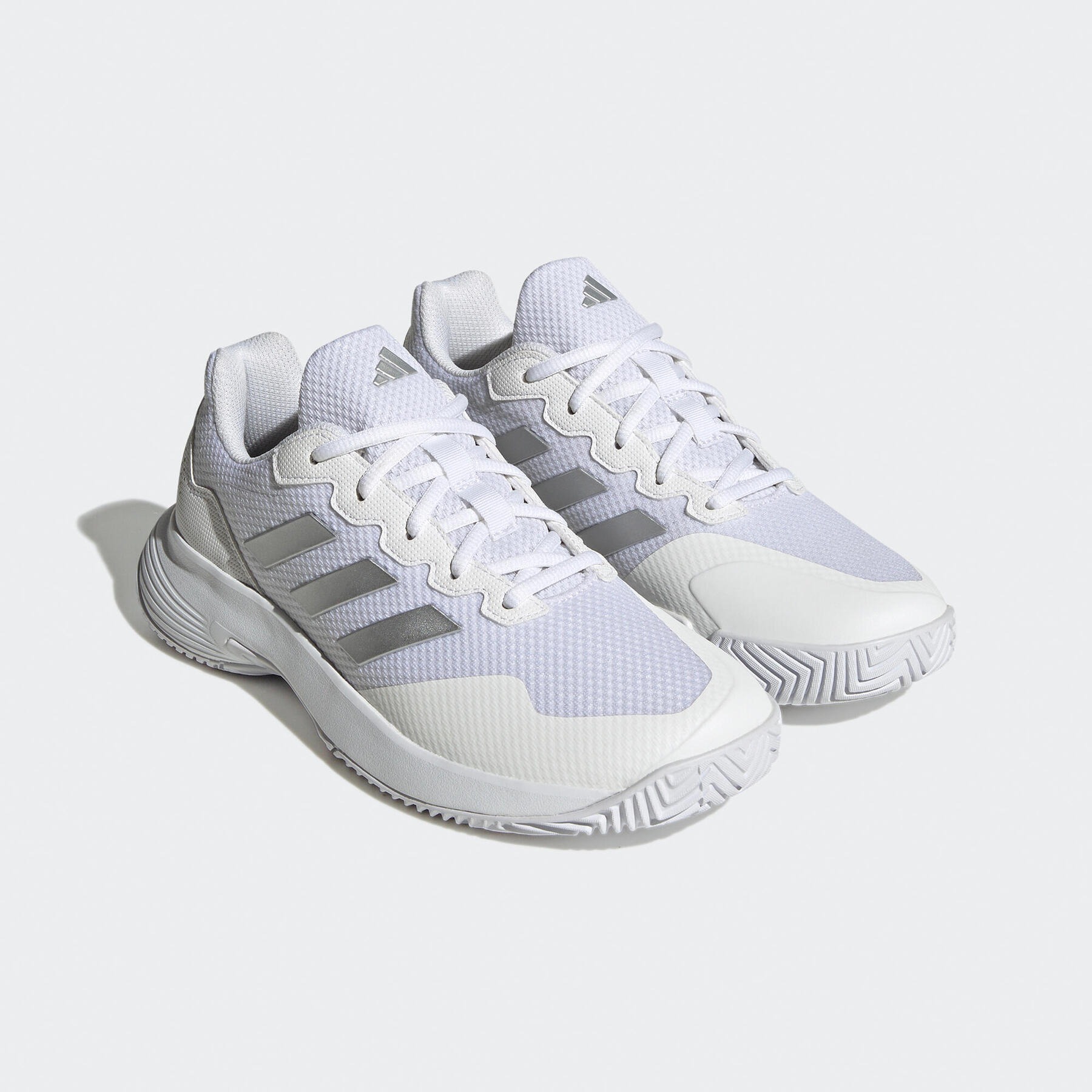 کفش تنیس زنانه آدیداس - ADIDAS Courtjam Gamecourt - سفید/نقره ای - Image 5
