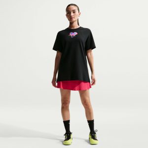 تی شرت تنیس زنانه نایک NikeCourt Dri-FIT Slam - مشکی - تصویر 3