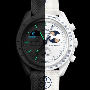 ساعت امگا سواچ مدل MISSION TO EARTHPHASE – MOONSHINE GOLD/WHITE