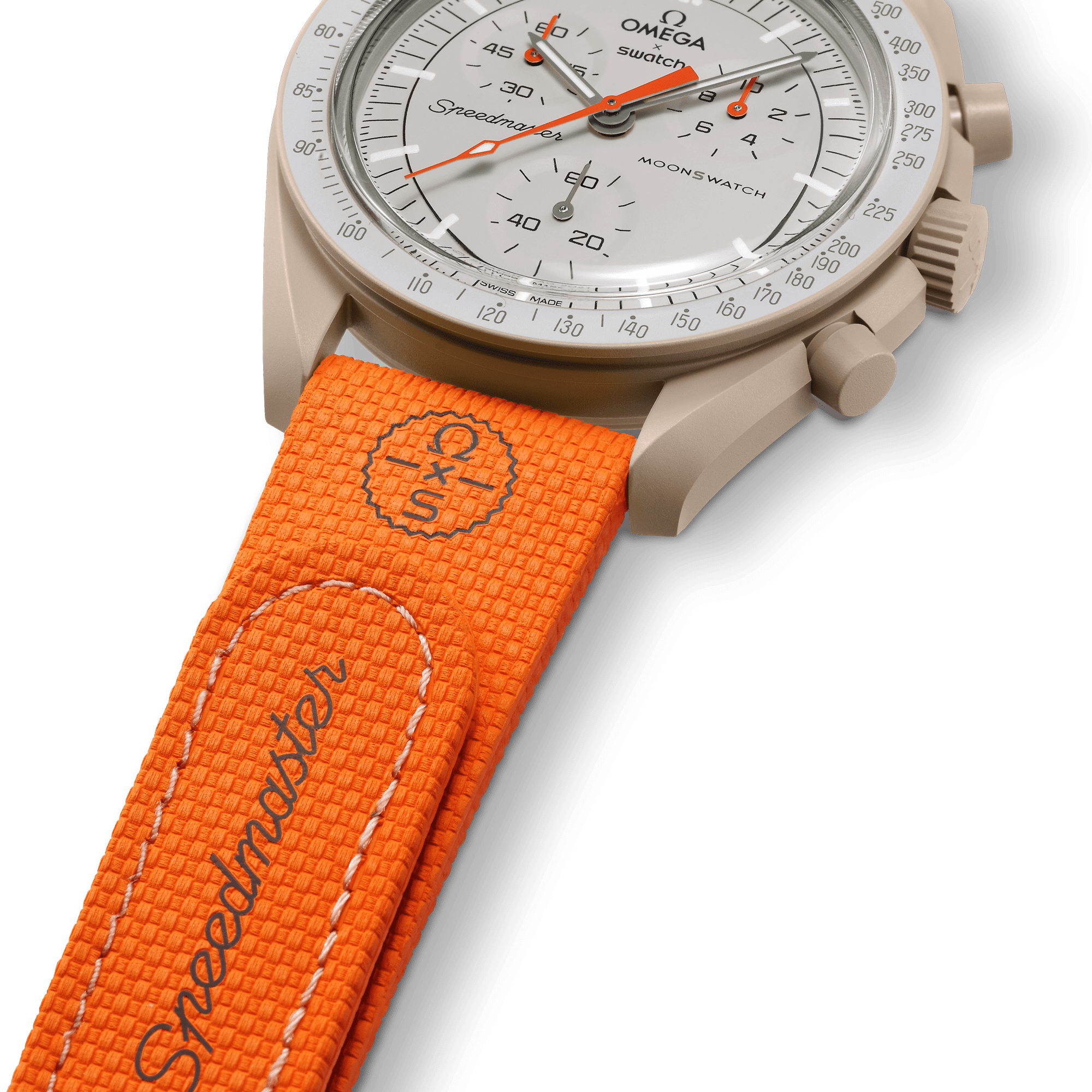 بند ساعت امگاسواچ - OMEGA x SWATCH - نارنجی/کرم بند ساعت امگاسواچ - OMEGA x SWATCH - نارنجی/کرم - Image 4