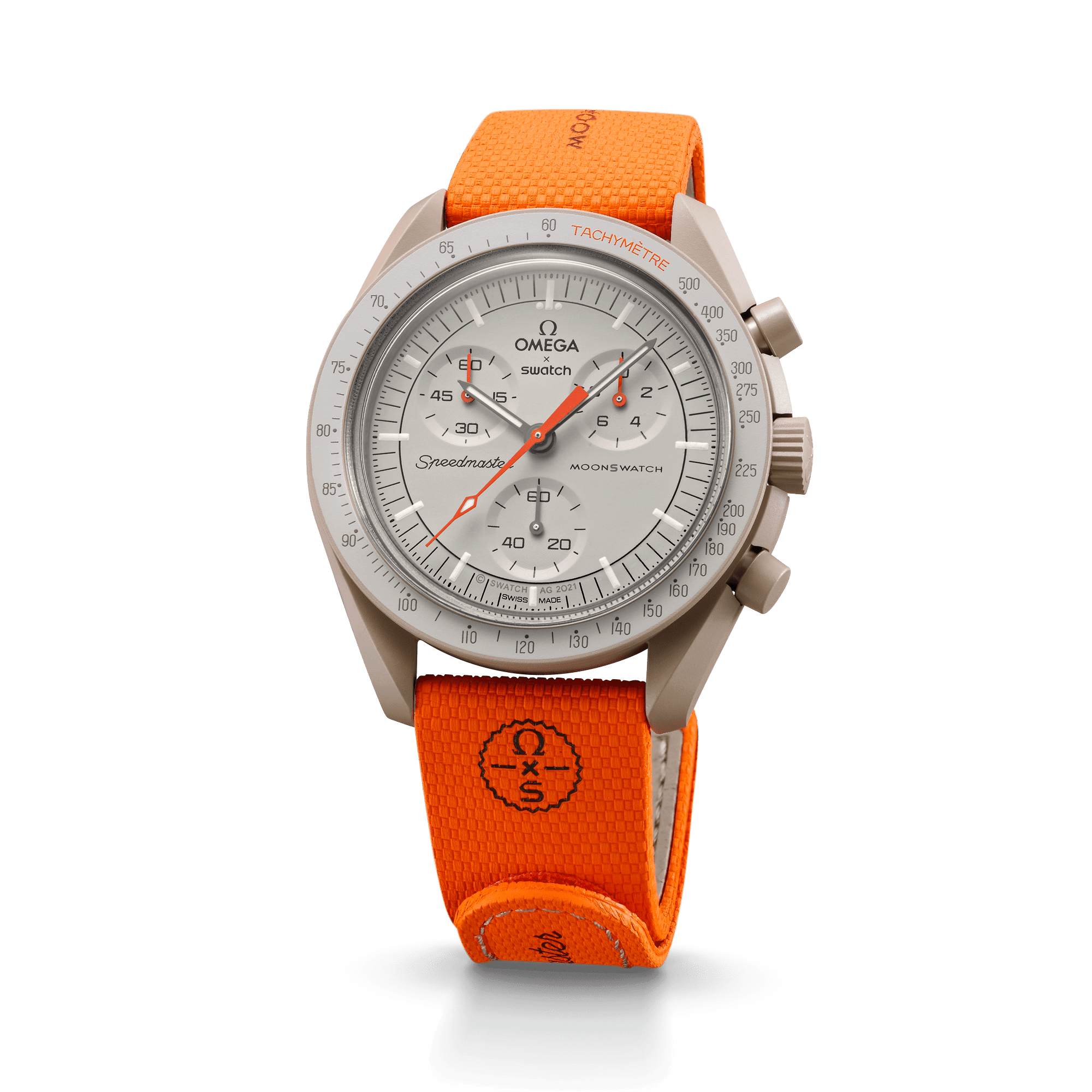 بند ساعت امگاسواچ - OMEGA x SWATCH - نارنجی/کرم بند ساعت امگاسواچ - OMEGA x SWATCH - نارنجی/کرم - Image 3