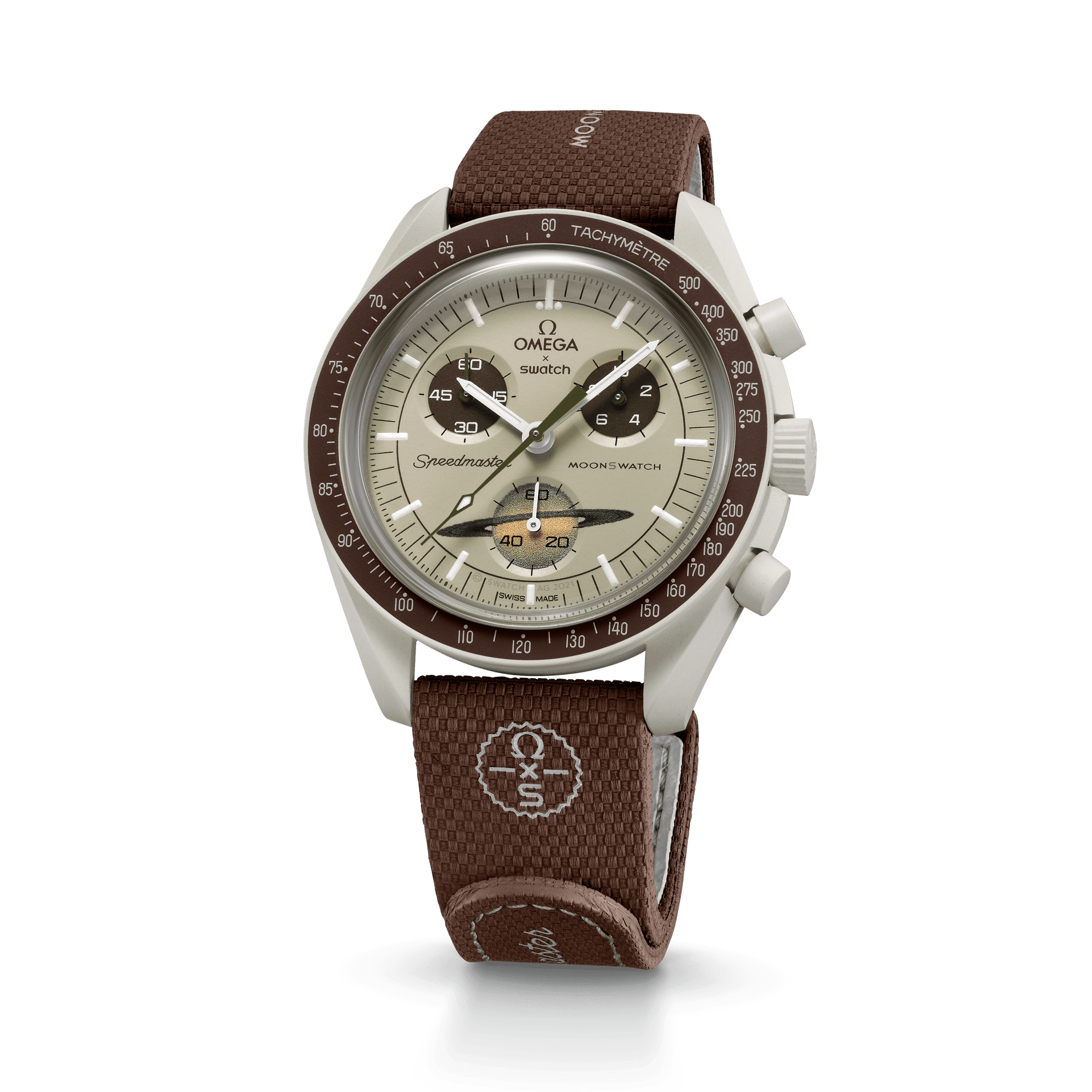 بند ساعت امگاسواچ - OMEGA x SWATCH - قهوه ای/سفید بند ساعت امگاسواچ - OMEGA x SWATCH - قهوه ای/سفید - Image 3