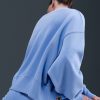 سویشرت تنیس زنانه نایک NikeCourt Heritage Phoenix Fleece - آبی - Image 2