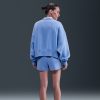 سویشرت تنیس زنانه نایک NikeCourt Heritage Phoenix Fleece - آبی - Image 3