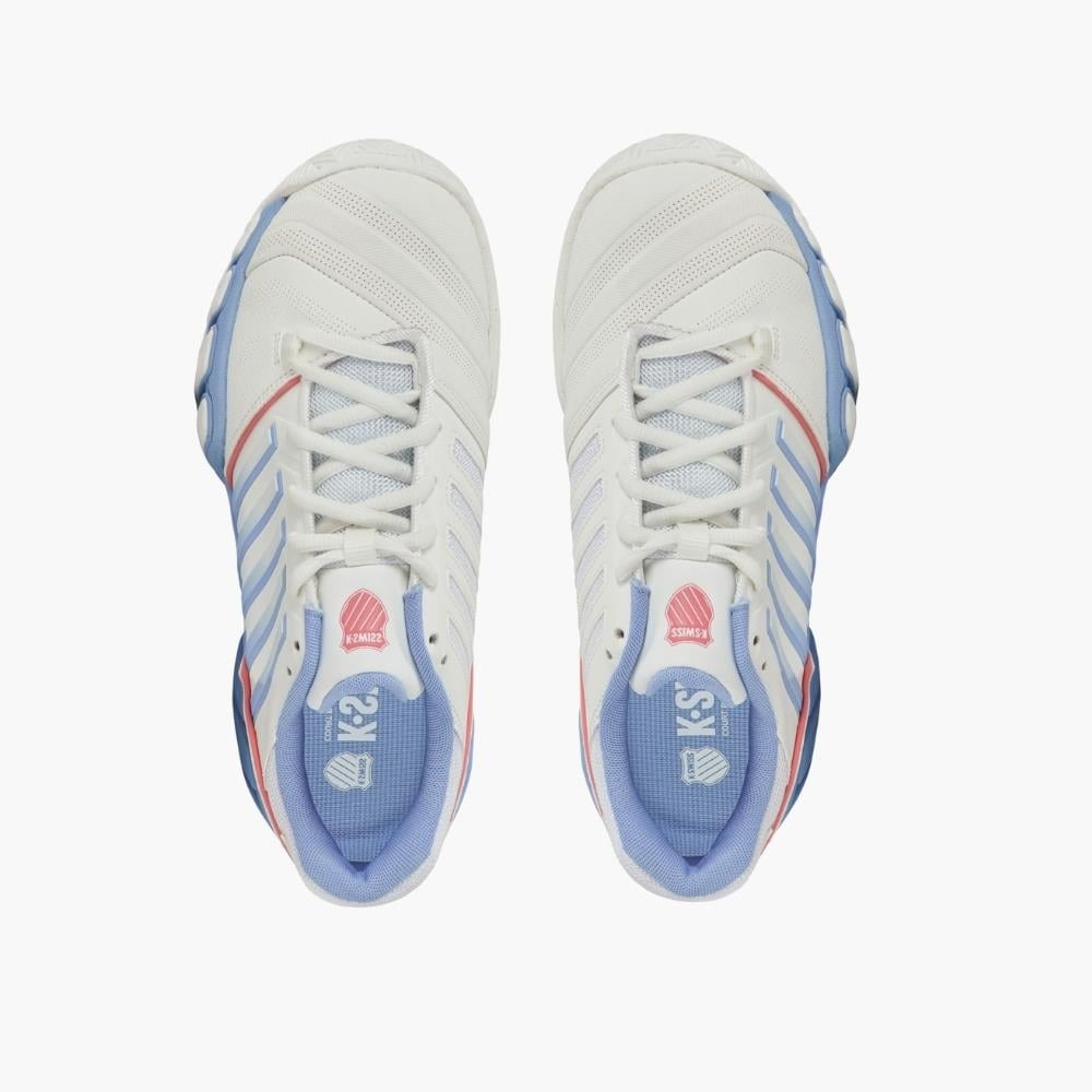 کفش تنیس زنانه کی سوئیس - K-Swiss Bigshot Light 4 - سفید/آبی کفش تنیس زنانه کی سوئیس - K-Swiss Bigshot Light 4 - سفید/آبی - Image 5