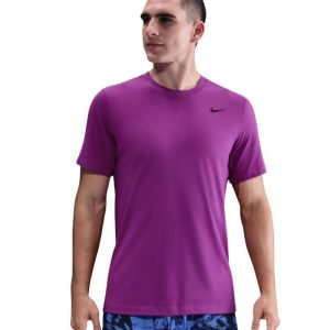 تی شرت تنیس مردانه نایک Nike Dri-FIT Crew Solid Training - بنفش تی شرت تنیس مردانه نایک Nike Dri-FIT Crew Solid Training - بنفش