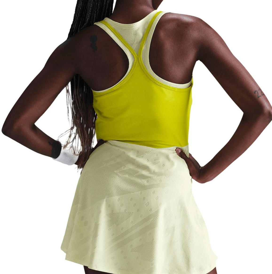 لباس تنیس زنانه نایک Nike Court Slam Dri-FIT - زرد لباس تنیس زنانه نایک Nike Court Slam Dri-FIT - زرد - Image 2